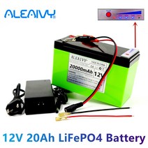 파워뱅크 캠핑 차박 새로운 전원 디스플레이 12v 20ah lifepo4 리튬 배터리 팩은 태양 에너지 및 전기 자동차 배터리 + 12v 3a 충전기에 적합합니다., 10000mah