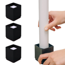 곽씨네슈퍼 가구 다리 홈 높이조절발 57x50mm 사각 4개입, 블랙