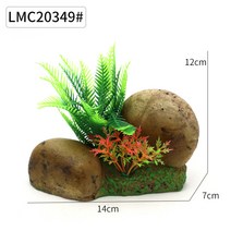 장식암석 수석 어항조경가산돌 황바위조경 야자수소수초가산돌수지공예품, Lms20349#시뮬레이션옐로우바위Rockery