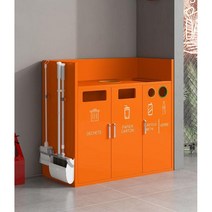 3단 공장 분리수거함 대용량 캐비닛 상업 대형 휴게실 쓰레기통, 2단 그레이 롱 80x50x100cm