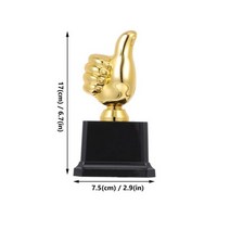 골드 엄지척 컵 abs 어린이 금메달 축구 경연 대회 게임 파티 스포츠 수상, 17X7.5X7.5CM