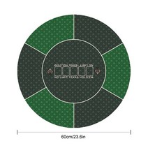 카지노테이블 휴대용 텍사스 홀덤 포커 레이아웃 카지노 그린 60x60CM 고무 테이블 천 라운드 매트 상, 01 A