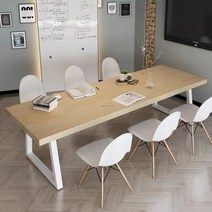 책상 겸 테이블 미술학원 공부방 사무실 회의 데스크 원목 회의테이블, C. 240x 100x 75