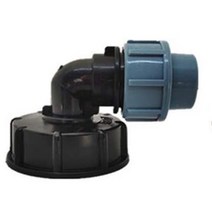 IBC 톤 배럴 워터 탱크 밸브 커넥터 팔꿈치 아울렛 핸드 툴, 20mm, 검은 색