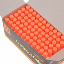 하고로모 Fulltouch 탄산형광 분필 단색 칼라 혼합 특수코팅 분필 72본 1통, 형광분필 오렌지