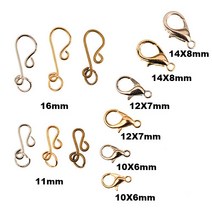 랍스터고리 개고리 (10개) 마감장식 목걸이부자재 오링 비즈부자재, 11_마감장식 후크_11mm_골드(10개)