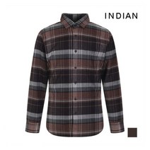 [INDIAN] 남성 체크배색디자인 셔츠_MITNLVWA111