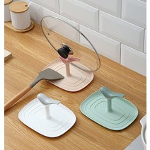 냄비 뚜껑 거치대 국자 받침대 주방 용품 보관 걸이 정리대 건조대, 화이트 - 1개