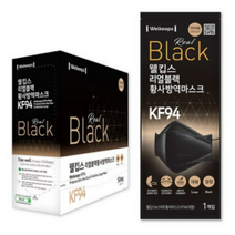 웰킵스 리얼블랙 황사마스크 대형 KF94, 10개입, 1개