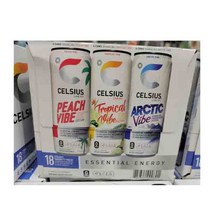 셀시어스 바이브 에너지 드링크 피치 트로피컬 Arctic 355ml 18캔 Celsisus Vibe Energy Drink 12 oz 18 count (Peash Tropica, 18개