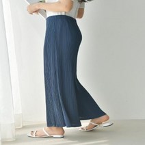 Pleats B Bell Wide Pants - 9부 청록/FREE