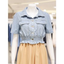 [AK PLAZA] [밸리걸]밴딩 크롭 데님 자켓(386020)