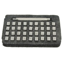 가죽 스탬핑 각인 가죽 스탬핑 도구 36 Pcs 및 1 금속 펀치 키트 번호 알파벳, 01 small
