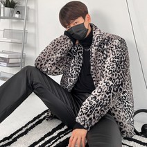 레오파드 호피 밍크 페이크 퍼 자켓 점퍼_(2color) IN