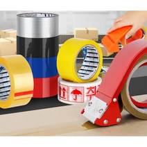 냉동창고 박스테이프 스티로폼테이프 식품공장 택배테이프, 상품선택, 경포장 40M 황색 50P