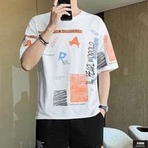 가바바 남성 반팔 트레이닝복 세트 착용감이 좋은 스트릿 여름 트레이닝복 세트 G60320