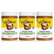Wild Friends Foods 아몬드 캐슈 슈퍼 버터 글루텐 프리 GMO 팜 오일 한 병당 453.6g 16온스 3개입 USA 미국, Honey Sunflower Butter