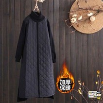 롱패딩 퀼팅 깔깔이 일본 누빔 싱글 여성복 점퍼 면 도톰 원피스 터틀넥 마름모 미디엄 패딩