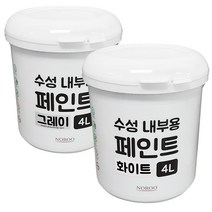 노루페인트 수성 내부용 페인트 4L 화이트 그레이