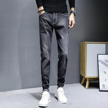 남성 청바지 추동 스판 스키니진 데님 팬츠