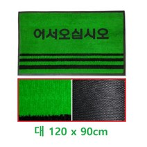 병원 약국 먼지방지 논슬립 인사 발매트 대 업소용 신발털이 깔판 아파트 카페트 현관, 1개, 녹색 대