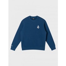 VOLCOM 시그니쳐 스크립트 기모 맨투맨 딥블루