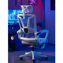 가정용 컴퓨터 의자 편안한 안락 의자 인체공학적 피씨방 게임방 게이밍, 알루미늄 합금 발, 회전식 리프팅 팔걸이, F