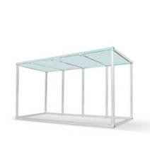 조립식창고 캐노피 정자 주차장 창고 높이2.5m, 4x1x2.5 PC 투명, 기본