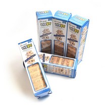 대형 원목 젠가 57 pcs 주사위 포함 나무쌓기 도미노 밸런스 나무블럭 보드게임