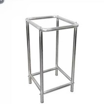 마대자루 거치대 분리수거 건설현장 바퀴 걸이 원형 마대, 사각 스텐 랙 (45x50x80cm)