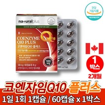 캐나다 코엔자임 q10 큐10 코큐 플러스 코쿠텐 코큐텐 맥스 유비퀴논 COENZYME 어른 시니어 어르신 할머니 할아버지 영양제, 1박스