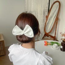 무지컬러 베이직 핸드메이드 올림머리 당고밴드, 체리(블랙)