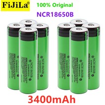 100% 원본 NCR18650B 3.7v 3400mAh 18650 충전 리튬 배터리 파나소닉 손전등 배터리 + 첨단 배터리, 10개