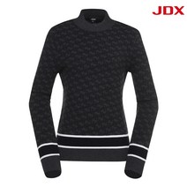 [JDX] 여성 전판 자가드 반하이넥 풀오버(X2SPT7344BK)