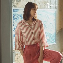 6[최초가79 000원]지스튜디오 22SS 린넨100 뉴시그니처 블라우스