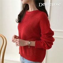 디자이어로즈 디자이어로즈 여성 라운드넥 니트 팝콘 티셔츠 4color (8196382)