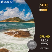 정품 벤로 ND/CPL 필터 모음, SHD CPL-HD ULCA WMC/SLIM 67mm