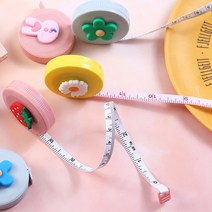 에코럭키 피팅 다이어트 줄자 허리줄자 피팅줄자 자동홀드 소프트재질, 피팅 다이어트줄자-스트로베리