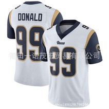 NFL 유니폼 수양팀 Rams 자수 럭비복 대외무역도매 3# 10#KUPP 16#GOFF 99#, 99 화이트 2세대
