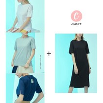 [클로젯] 실켓면 원피스 & 티셔츠 셋트