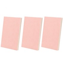 노암(NOAM) 심플 가죽 노트 3개입 SET, A5, 핑크