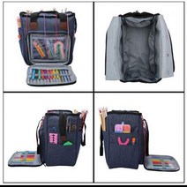 니팅백 뜨개질 가방 휴대용 후크 바늘 파우치 diy 실, 블루BL09823