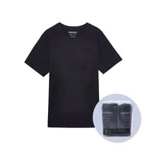 잠뱅이 공용 투팩 라운드 티셔츠 2pcs pack 블랙 JJ9WTS01-BK