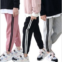 리틀소녀 가을신상 주니어 쥬니어 초등학생 옷 여아 여자 아이돌 걸그룹 소녀 바지 조거 밴딩 일자 팬츠 면스판 아동 의류 체육복 츄리닝 트레이닝복 두줄