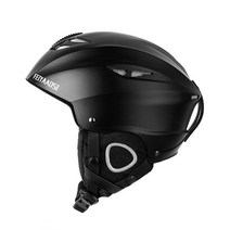 스키헬멧 안전 인증서가있는 가벼운 일체형 스노우 보드 사이클링 스노우 남성 여성 키즈, 검은색, m