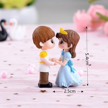 연인 커플 입상 웨딩 미니어처 신부와 신랑 테라리움 요정 정원 장식 홈, 39 C0480-blue