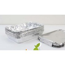 간식 산책 낚시 반찬통 포함 도시락 용기 매장 포장용기 덮밥 식당 행사 호일도시락, 1개