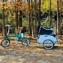 자전거 웨건 카고 트레일러 mtb 캠핑용 견인 연결, 노란색, 1개