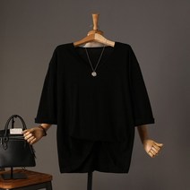 헤이핏 레이첼 V넥 8부 슬라브 티셔츠 HYTE974