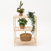 리빙오보제 3단 수납장 원목 테이블